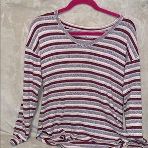 american eagle stripped soft and sexy long sleeve